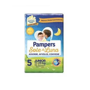 Pampers Sole&luna Junior Pannolini Taglia 5 (11-25 Kg) 15 Pezzi