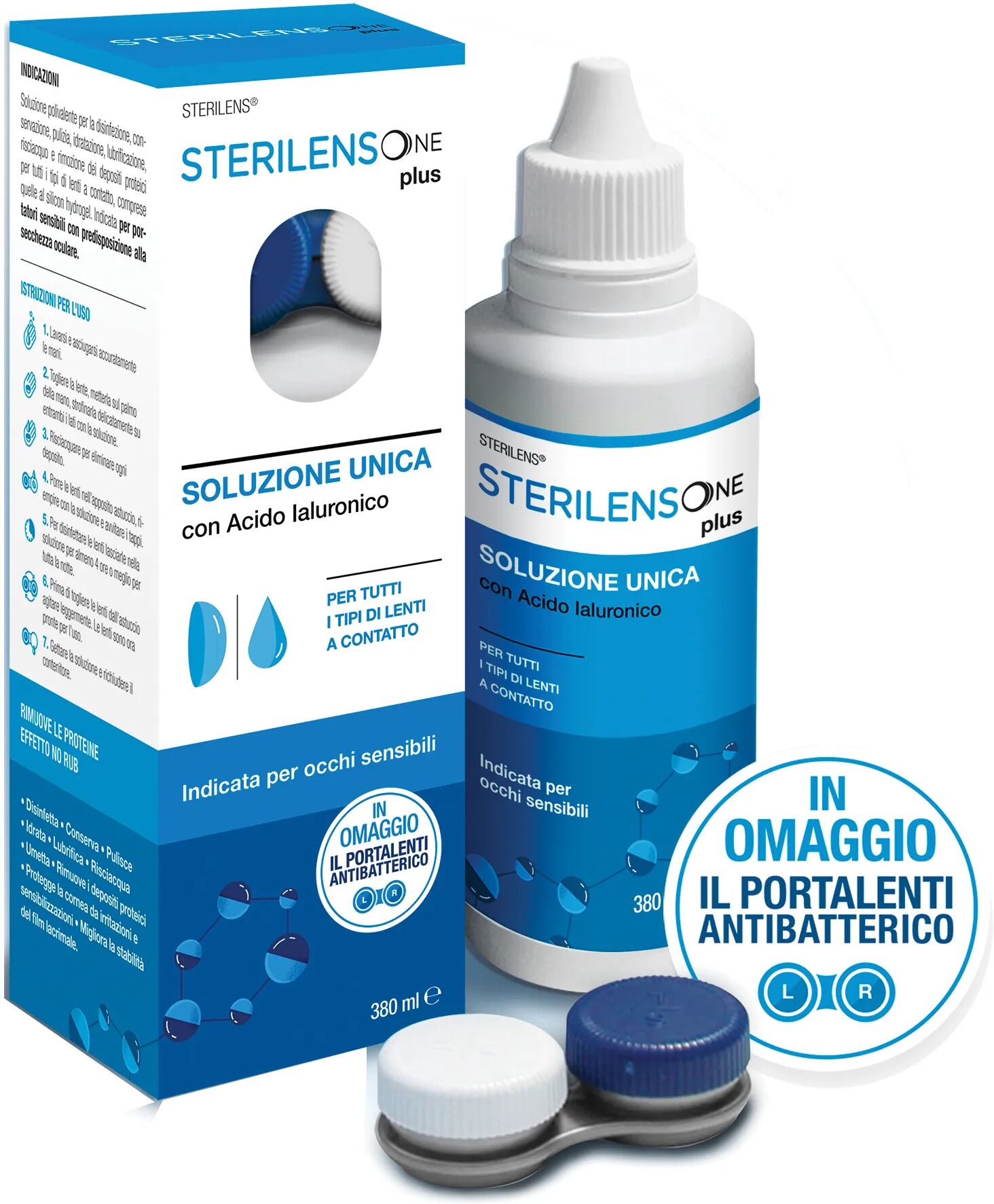 sterilens oneplus soluzione unica lenti a contatto 380 ml