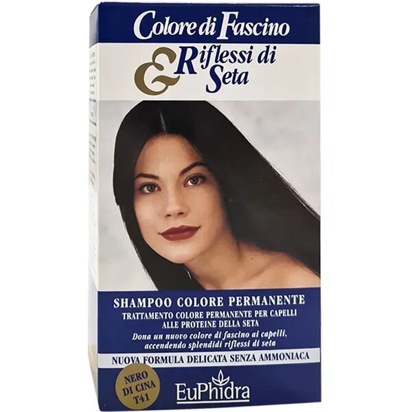 euphidra shampoo colore permanente tintura n°41 colore nero cina 120 ml