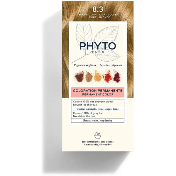 phyto paris phyto phytocolor kit 8,3 biondo chiaro dorato tintura permanente per capelli