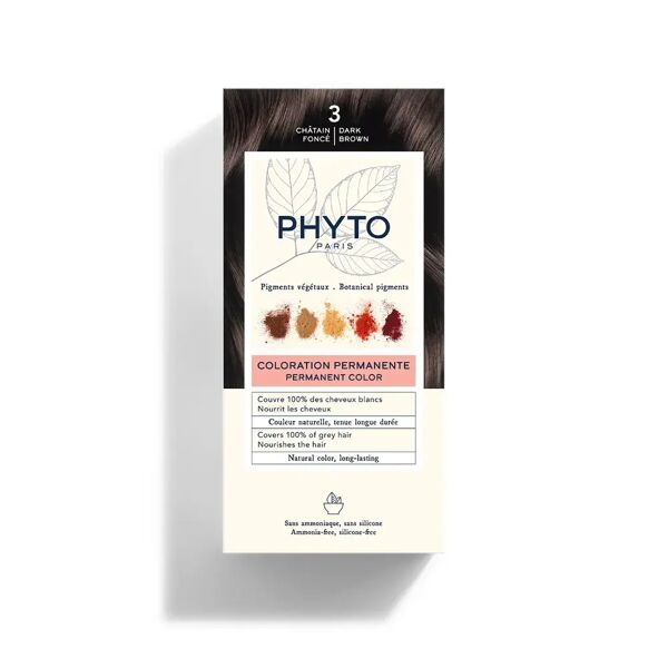phyto paris phyto phytocolor kit 3 castano scuro tintura permanente per capelli