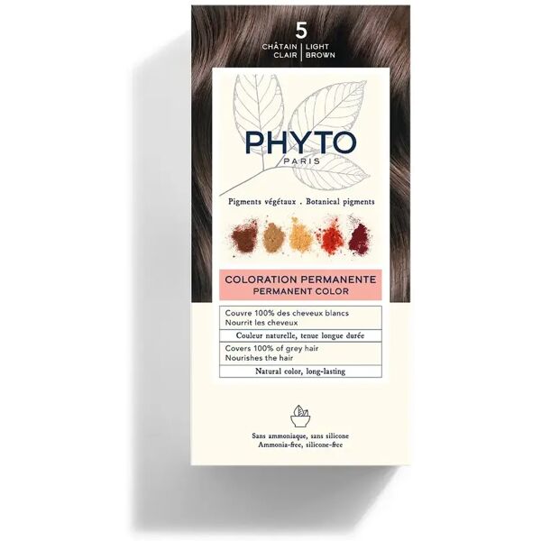 phyto paris phyto phytocolor kit 5 castano chiaro colorazione permanente per capelli