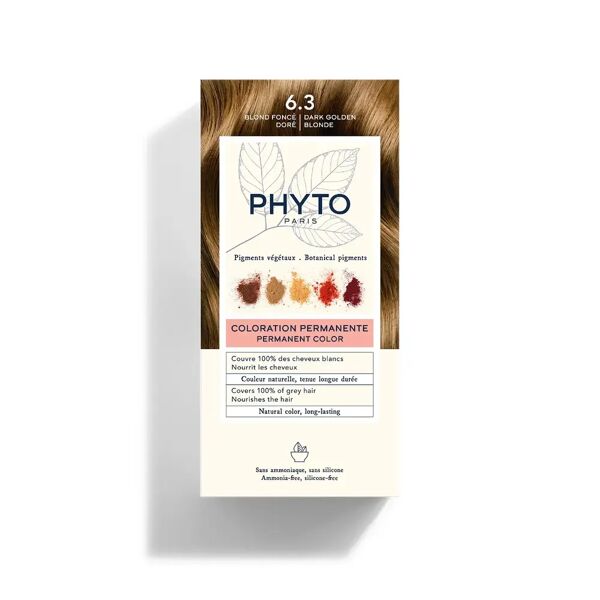 phyto paris phyto phytocolor kit 6.3 biondo scuro dorato colorazione permanente per capelli