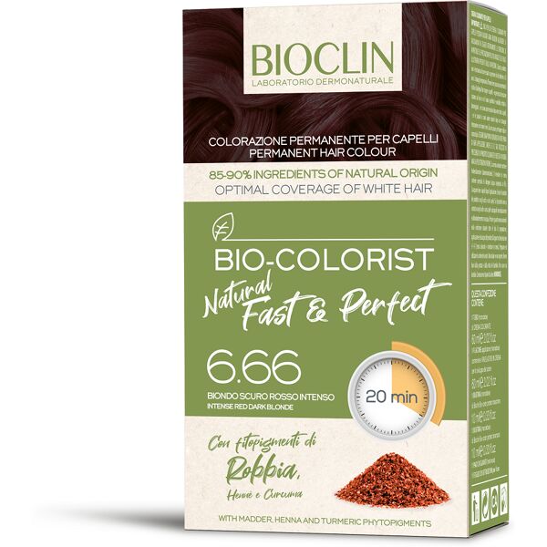 bioclin bio-colorist natural fast & perfect 6.66 biondo scuro rosso intenso