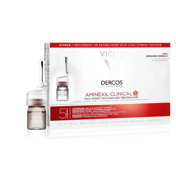 vichy dercos aminexil intensive 5 trattamento anticaduta donna 21 fiale