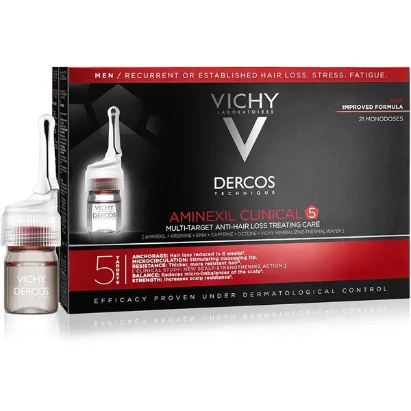 vichy dercos aminexil intensive 5 trattamento anticaduta uomo 21 fiale