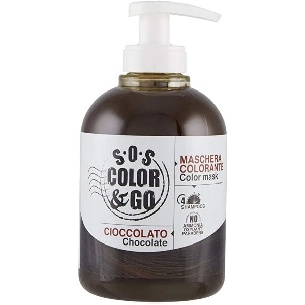 s.o.s. color & go maschera colorante cioccolata con effetto riflettente 300 ml