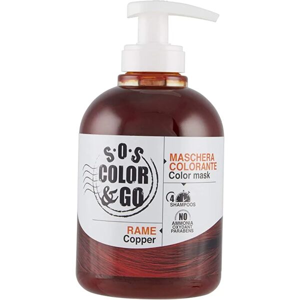 s.o.s. color & go maschera colorante rame con effetto riflettente 300 ml