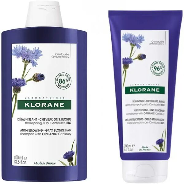 klorane kit shampoo 400 ml + balsamo centaurea 200 ml