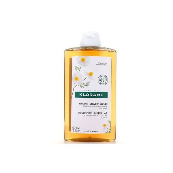 klorane shampoo alla camomilla illuminante per capelli biondi 400 ml