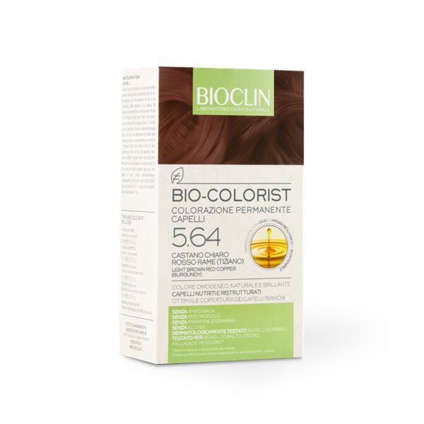 bioclin bio-colorist 5.64 castano chiaro rosso rame tintura naturale capelli