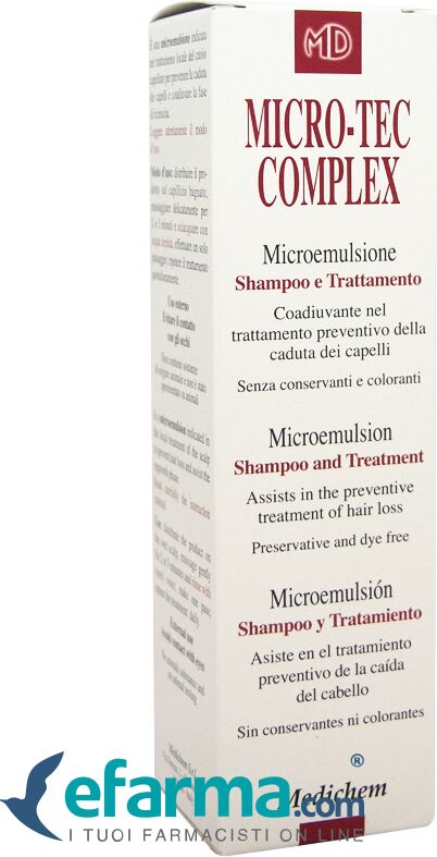 micro tec complex shampoo trattamento risciacquo anticaduta 200 ml