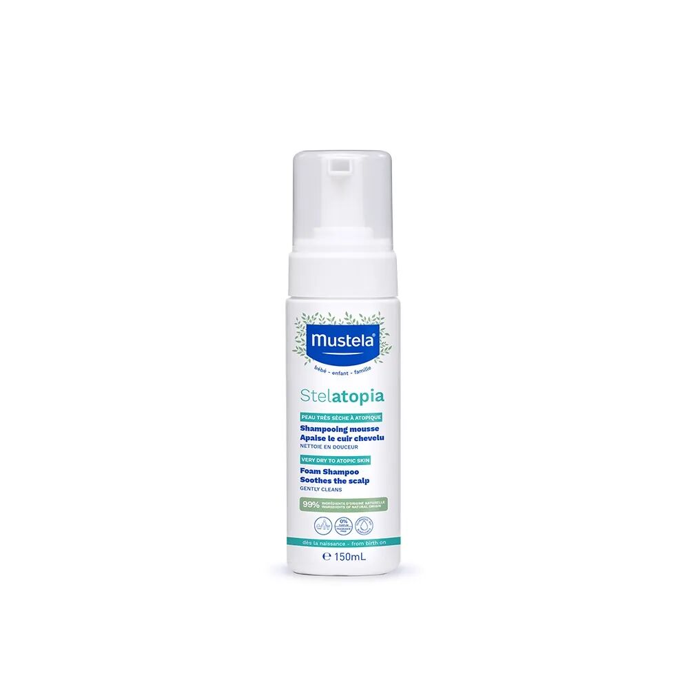 mustela stelatopia shampoo mousse per neonati e bambini 150 ml