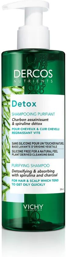 vichy dercos nutrients detox shampoo purificante capelli grassi 250 ml