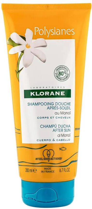 klorane polysianes shampoo doccia doposole corpo e capelli 200 ml