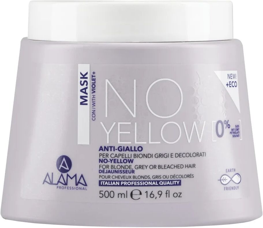 alama no-yellow maschera anti-giallo per capelli biondi, grigi e danneggiati 500 ml