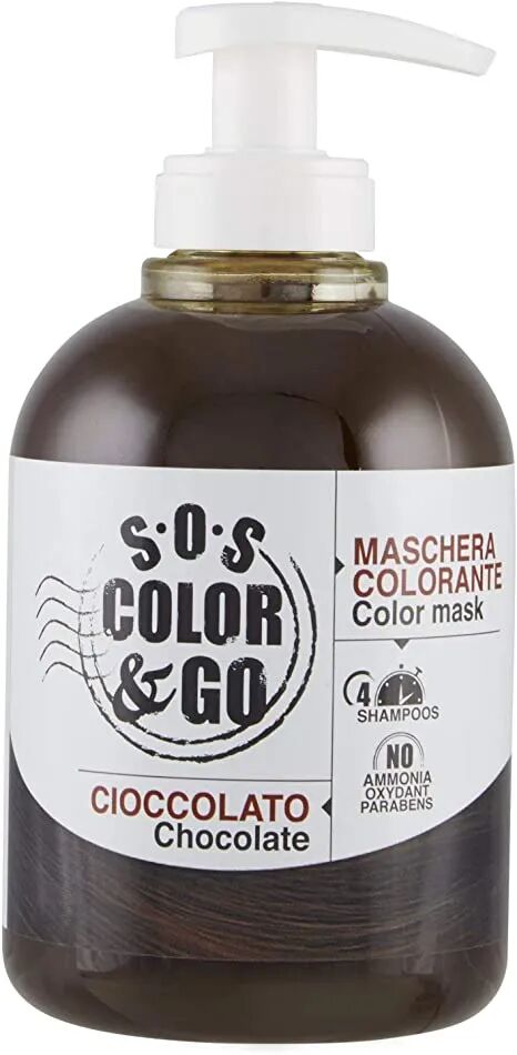 s.o.s. color & go maschera colorante cioccolata con effetto riflettente 300 ml