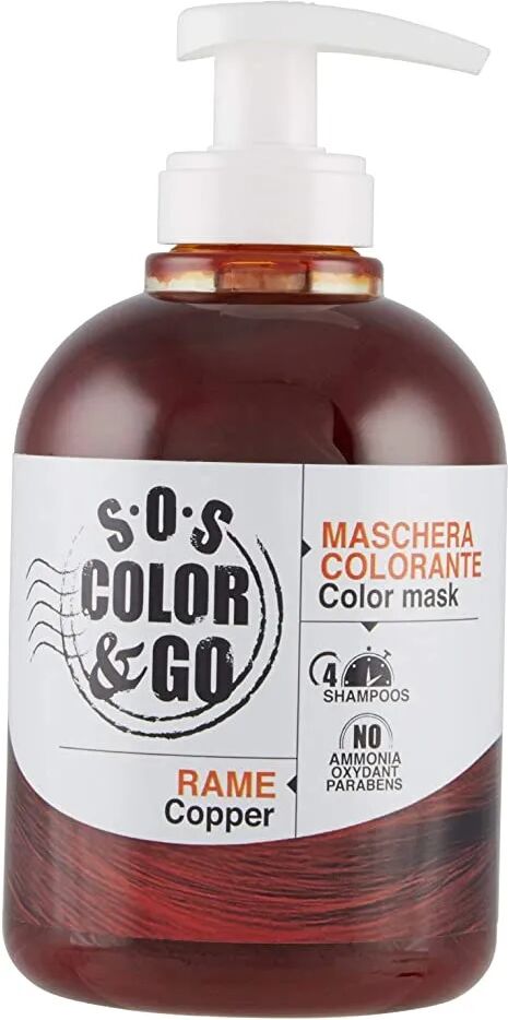 s.o.s. color & go maschera colorante rame con effetto riflettente 300 ml