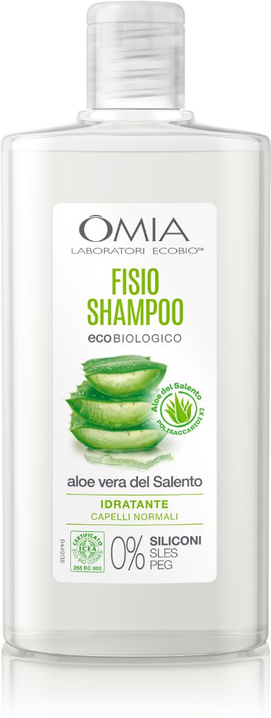 omia shampoo bio idratante capelli normali all'aloe vera del salento 200 ml