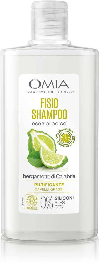 omia fisio shampoo bio purificante capelli grassi bergamotto di calabria 200 ml