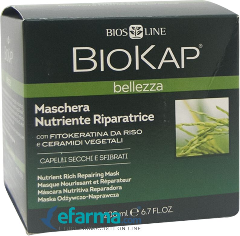 BIOKAP Maschera Nutriente E Riparatrice Capelli Secchi 200 ml