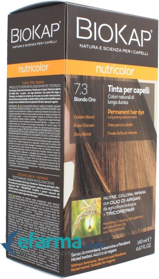 BIOKAP Nutricolor 7.3 Tinta Per Capelli Biondo Oro