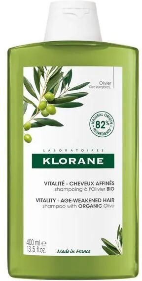 Klorane Shampoo All'Estratto di Ulivo Anti-Età Capelli Sfibrati 400 ml