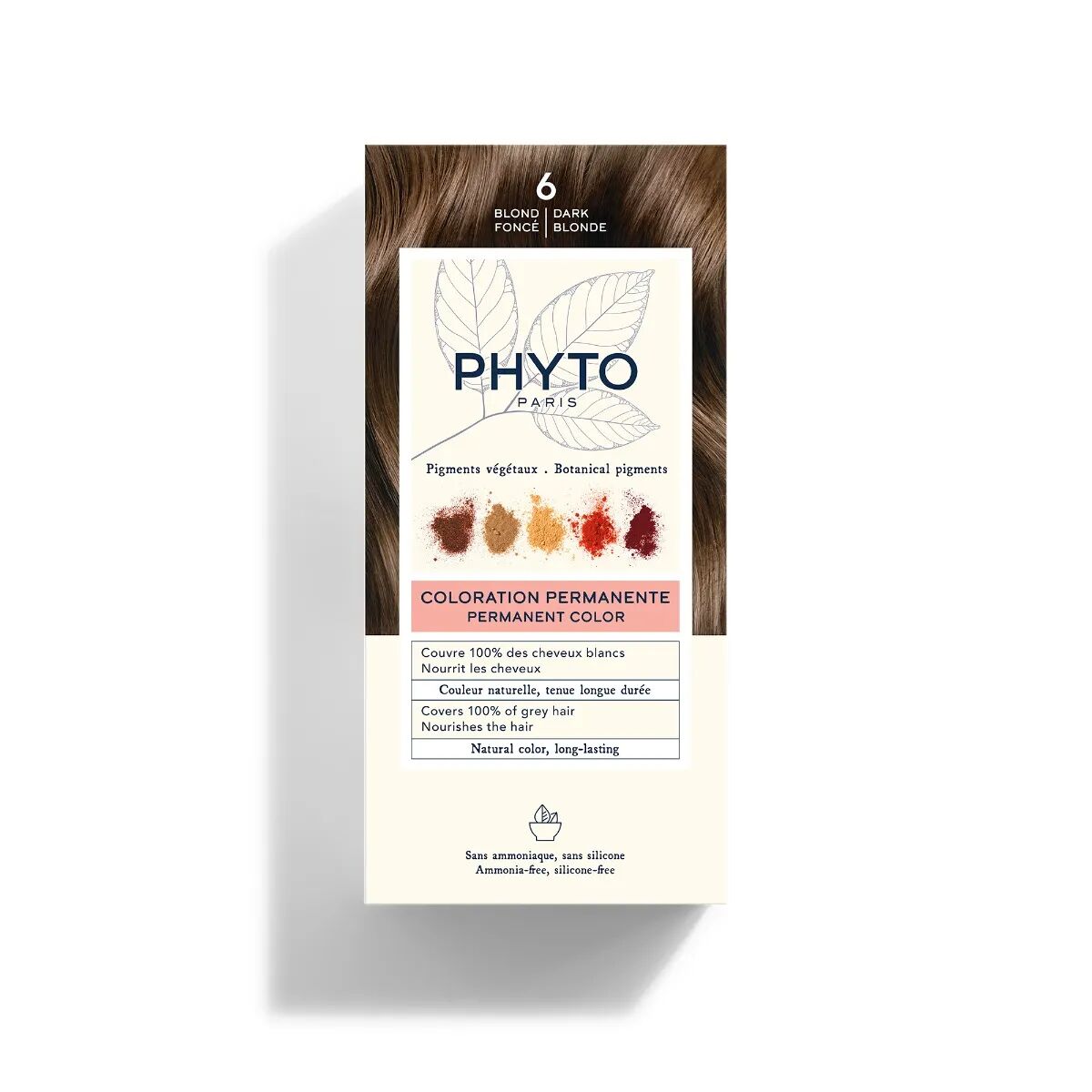 Phyto Paris Phyto Phytocolor 6 Biondo Scuro Colorazione Permanente Per Capelli Kit Tintura