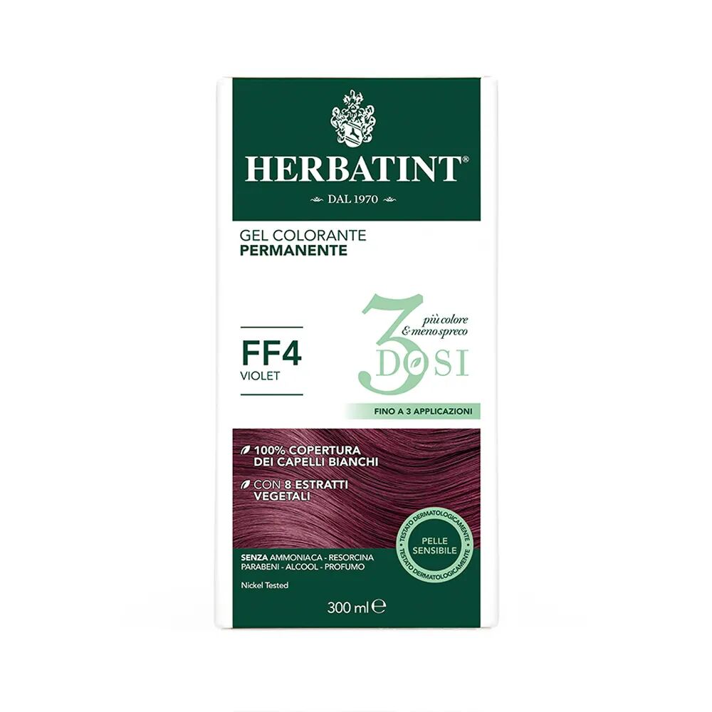 Herbatint Tintura Capelli Gel Permanente 3Dosi FF4 Violet 300 ml