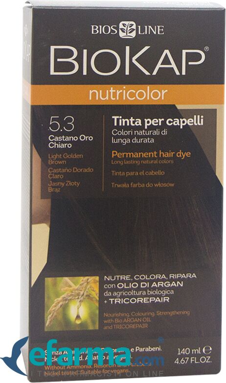 BIOKAP Nutricolor 5.3 Tinta Per Capelli Castano Oro Chiaro