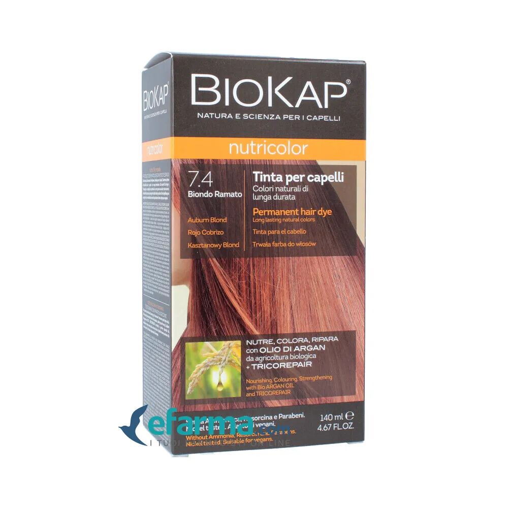 BIOKAP Nutricolor 7.4 Tinta Per Capelli Biondo Rame