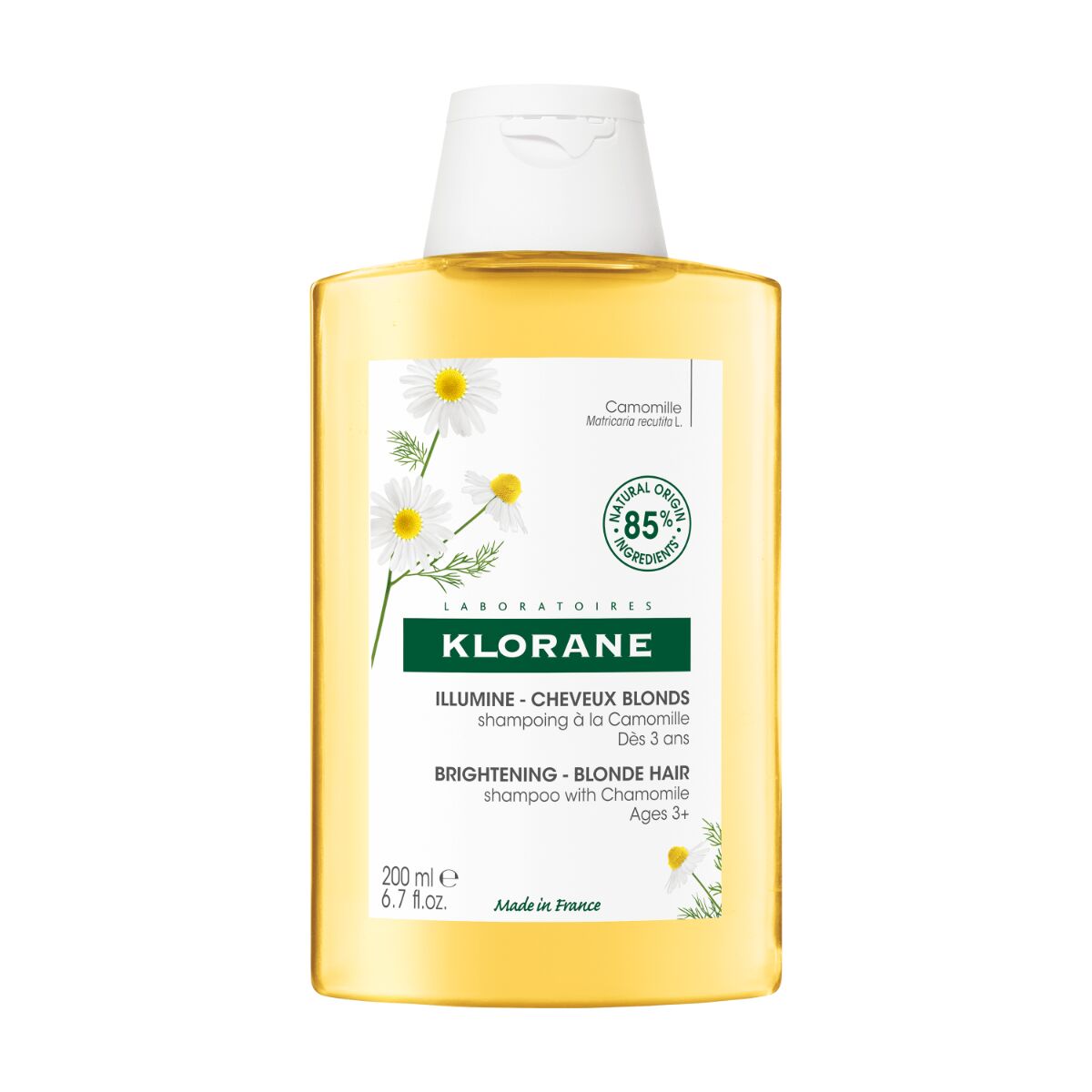 Klorane Shampoo Alla Camomilla Riflessante Capelli Biondi 200 ml