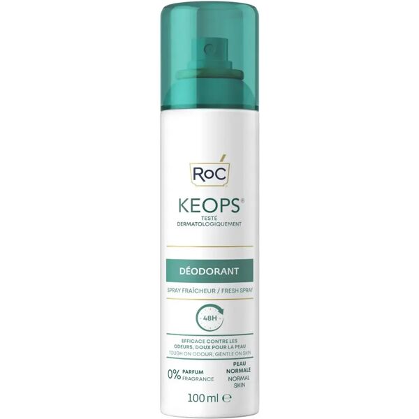 roc keops deodorante spray fresco 48h antitraspirante 100 ml