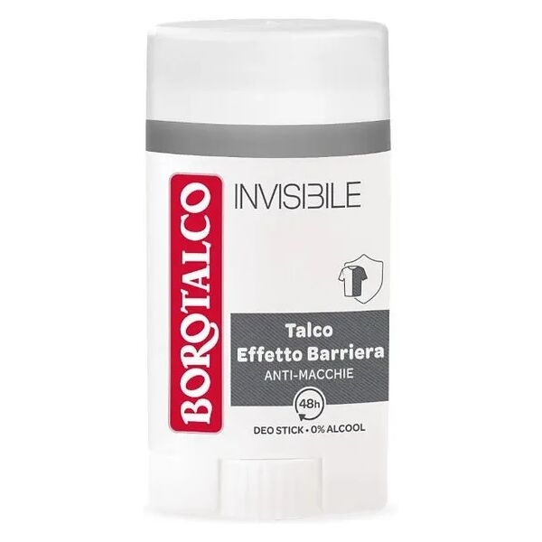 borotalco deodorante stick invisibile grigio zero aloni 48h efficacia senza alcool 40 ml