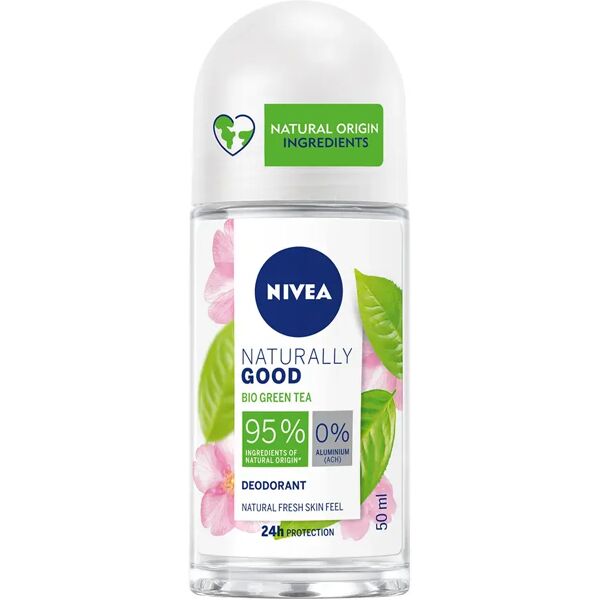 nivea naturally good deodorante roll-on bio green tea 50 ml