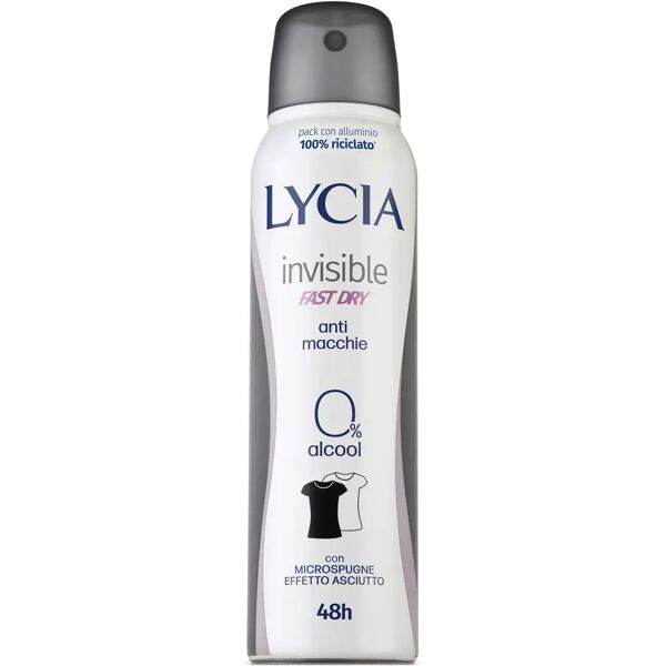 lycia invisible fast dry spray deodorante antiodore 150 ml