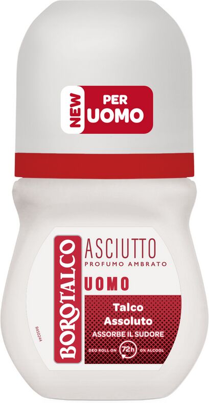 borotalco deodorante uomo roll-on asciutto ambrato profumo ambrato 50 ml