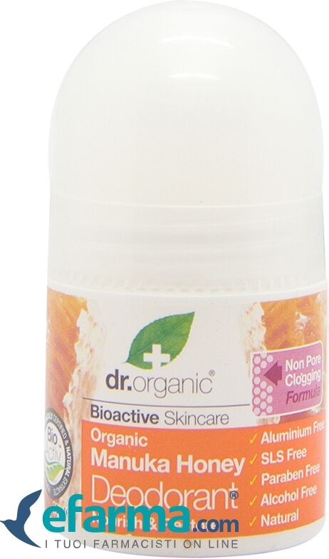 dr. organic manuka honey deodorante antibatterico 50 ml