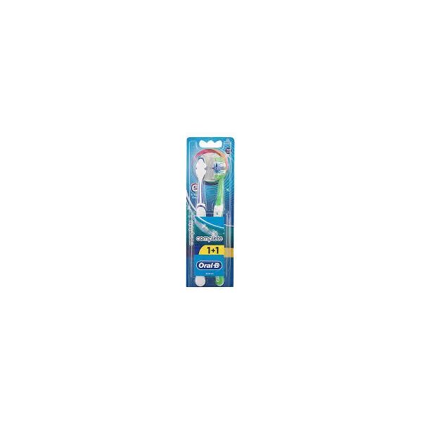 oral-b complete 5 way clean spazzolino manuale medio 40 mm 2 pezzi