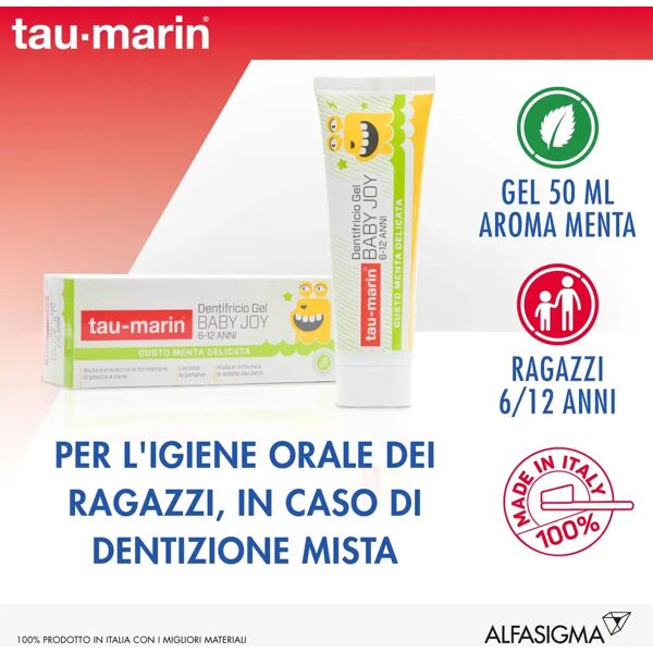 tau-marin dentifricio baby joy anti carie 6-12 anni