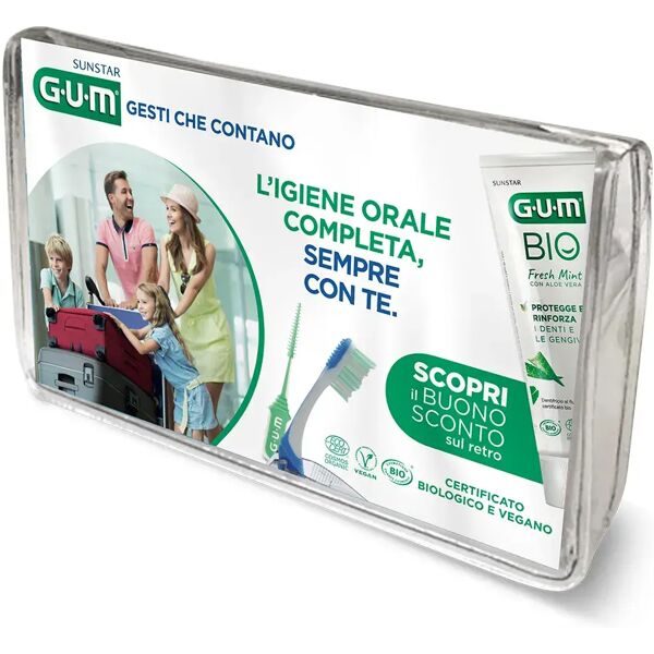 gum travel kit da viaggio con dentifricio bio