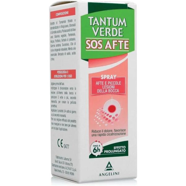 tantum verde sos afte collutorio contro afte e piccole lesioni della bocca 120 ml