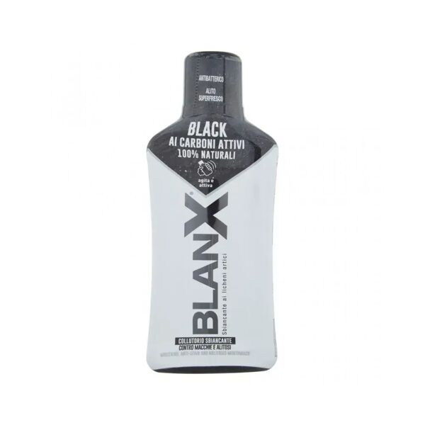blanx classic collutorio black ai carboni attivi sbiancante denti 500 ml