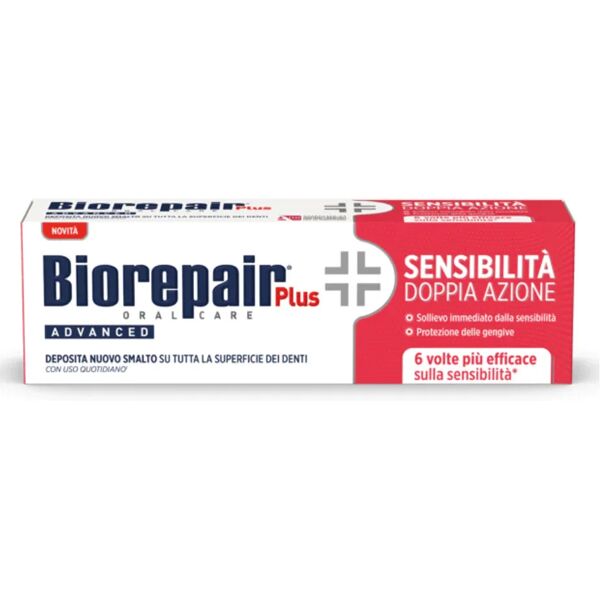 biorepair plus sensitive dentifricio doppia azione per denti sensibili 75 ml