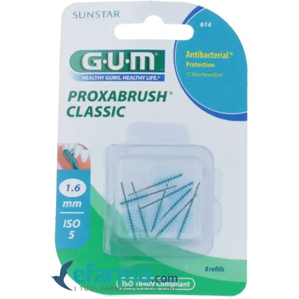 gum proxabrush classic 614 scovolino interdentale 8 pezzi