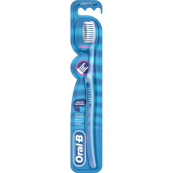 oral-b ortho brush spazzolino ortodontico con setole a v