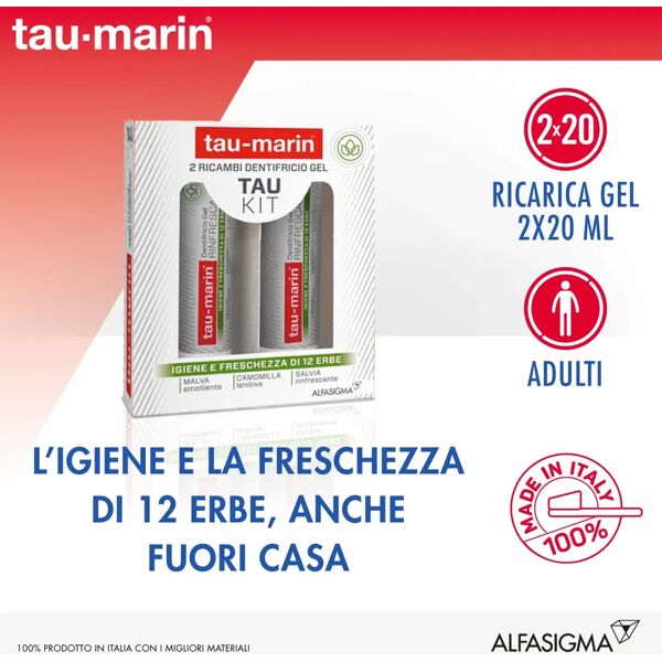 tau-marin ricambio dentifricio gel rinfrescante 2x20 ml