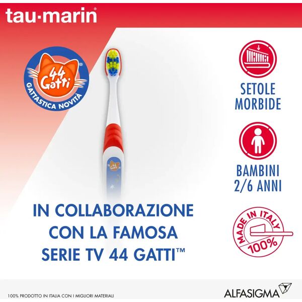 tau-marin spazzolino smile bambini 2-6 anni vari colori