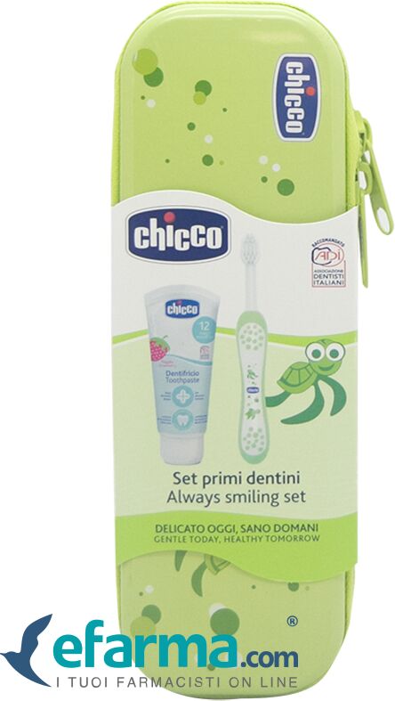 chicco set primi dentini verde +12m