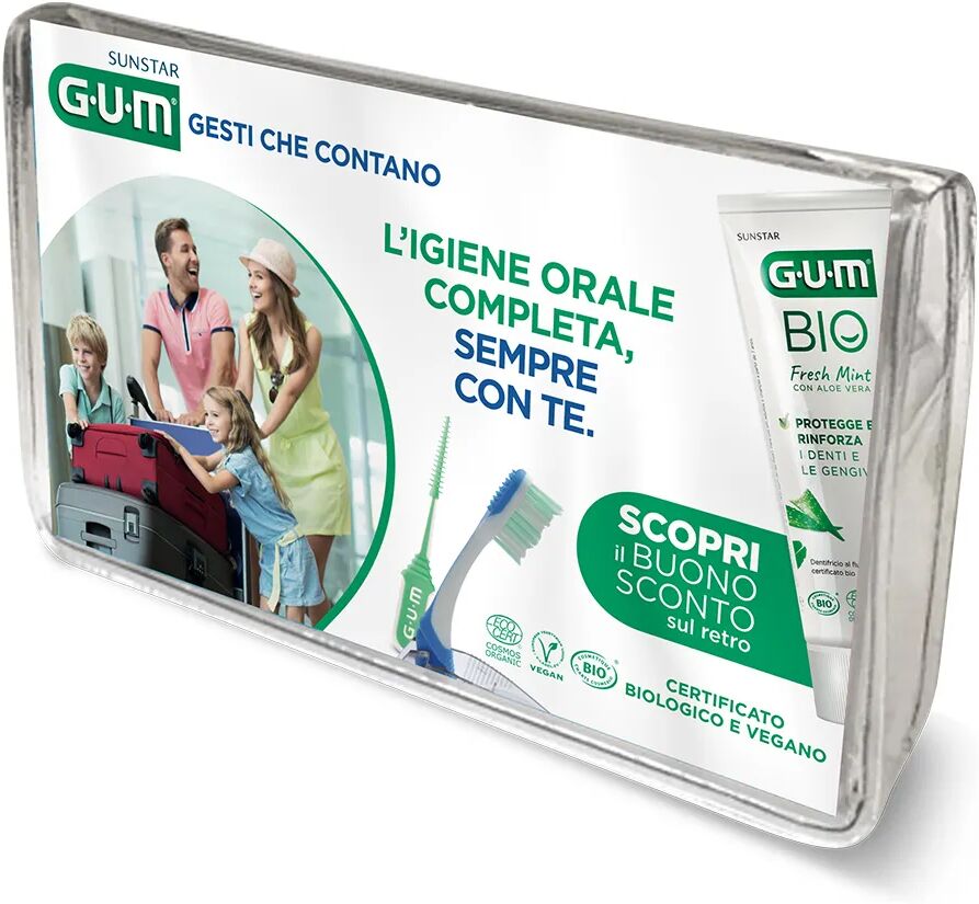 gum travel kit da viaggio con dentifricio bio